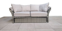 Signature Weave Lily Wicker Garden Day Bed Sun Lounger Chair Sofa Canopy Shelter Grey - thumbnail 7