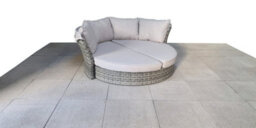 Signature Weave Lily Wicker Garden Day Bed Sun Lounger Chair Sofa Canopy Shelter Grey - thumbnail 2