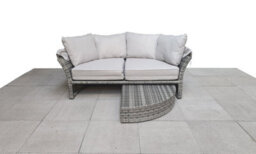 Signature Weave Lily Wicker Garden Day Bed Sun Lounger Chair Sofa Canopy Shelter Grey - thumbnail 5