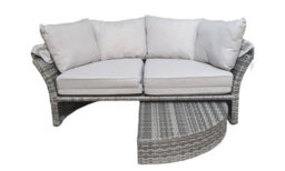 Signature Weave Lily Wicker Garden Day Bed Sun Lounger Chair Sofa Canopy Shelter Grey - thumbnail 6