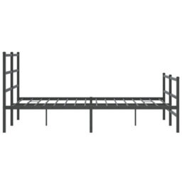 Berkfield Metal Bed Frame Without Mattress With Footboard Black 135X190Cm - thumbnail 6