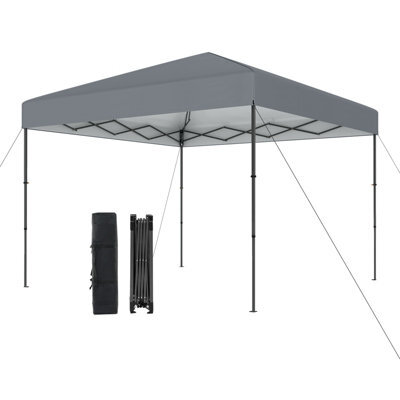 Gainoom 300 X 295 Cm Pop Up Canopy Tent Grey Foldable Outdoor Sunshade Patio Shelter Gazebo - image 1