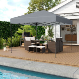 Gainoom 300 X 295 Cm Pop Up Canopy Tent Grey Foldable Outdoor Sunshade Patio Shelter Gazebo - thumbnail 5