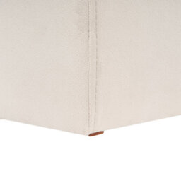 Beliani Beige Velvet U-Shaped Pouffe Ottoman, Compact Modern Seat And Footstool For Living Room - thumbnail 7
