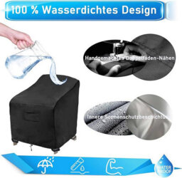 Garden Chair Cover, Protective Outdoor Armchair Waterproof, Windproof, Cold Resistant - thumbnail 5