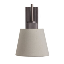 Industville Henley Wall Light - Natural Cotton Shade, Small Cotton Empire, Bronze Wall Holder