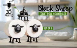 Sheep Toilet Roll Holder, Funny Toilet Paper Holder Free Standing Bathroom Set - Mate Black Sheep Loo Roll Holder, Best Gift - thumbnail 3