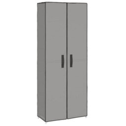 Berkfield Shoe Cabinet Grey 60X30X166 Cm Fabric - thumbnail 2