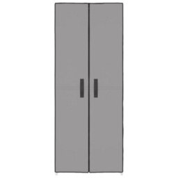Berkfield Shoe Cabinet Grey 60X30X166 Cm Fabric - thumbnail 3