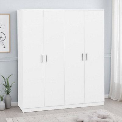 Seconique Dakota 4 Door Wardrobe - White - image 1