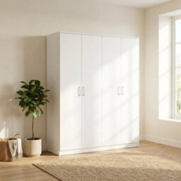 Seconique Dakota 4 Door Wardrobe - White - thumbnail 8
