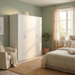 Seconique Dakota 4 Door Wardrobe - White - thumbnail 9