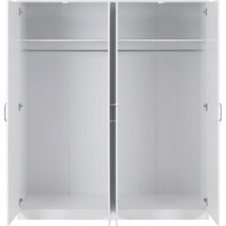 Seconique Dakota 4 Door Wardrobe - White - thumbnail 4