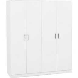 Seconique Dakota 4 Door Wardrobe - White - thumbnail 2