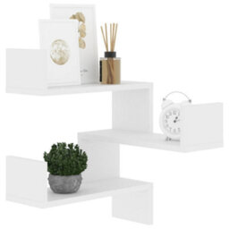 Vidaxl Wall Corner Shelf White 40X40X50 Cm Engineered Wood - thumbnail 4