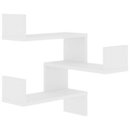 Vidaxl Wall Corner Shelf White 40X40X50 Cm Engineered Wood - thumbnail 2