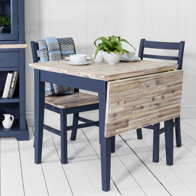 Statement Furniture Florence Square Extendable Kitchen Dining Table In Navy Blue - image 1