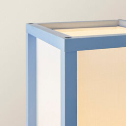 Valuelights Struttura Blue Shelving Unit Floor Lamp With Fabric Shade And Bulb - thumbnail 4