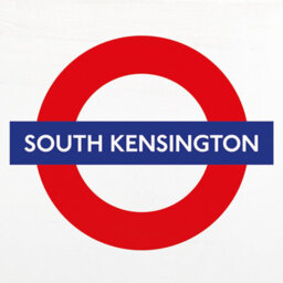 Transport For London South Kensington Wooden Block White/red/blue (2.7Cm X 20Cm X 20Cm) - thumbnail 2