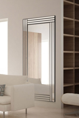 Mirroroutlet Oakley All Glass Triple Edge Bevelled Full Length Mirror 174 X 85 Cm - image 1