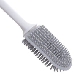Living And Home White Flexible Silicone Toilet Brush And Holder - thumbnail 5