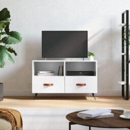 Vidaxl Tv Cabinet High Gloss White 80X36X50 Cm Engineered Wood - thumbnail 1