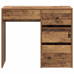 Berkfield Old Wood Writing Desk Old Wood Engineered Wood Medium - thumbnail 5