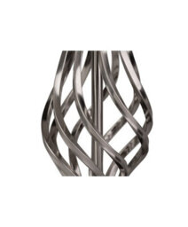 Lighting Supermarket Queenswood Traditional Barley Twist Table Lamp With Ivory Pleated Shade - Silver Chrome - thumbnail 3