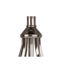 Lighting Supermarket Queenswood Traditional Barley Twist Table Lamp With Ivory Pleated Shade - Silver Chrome - thumbnail 2