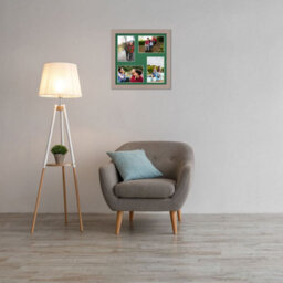 AK Frames 12X12 Rose Gold Modern Multi Photo Frame With Emerald Mount - Holds 4 Apertures (4X) 6X4 Photos - thumbnail 3