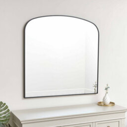 Melody Maison Large Black Framed Arched Wall Mirror 92Cm X 91Cm - thumbnail 3