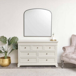Melody Maison Large Black Framed Arched Wall Mirror 92Cm X 91Cm - thumbnail 7