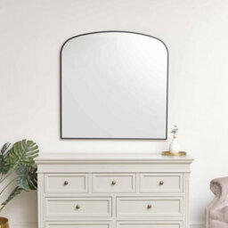 Melody Maison Large Black Framed Arched Wall Mirror 92Cm X 91Cm - thumbnail 8