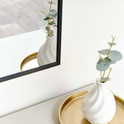 Melody Maison Large Black Framed Arched Wall Mirror 92Cm X 91Cm - thumbnail 5