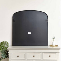 Melody Maison Large Black Framed Arched Wall Mirror 92Cm X 91Cm - thumbnail 6