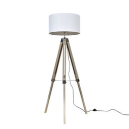 Valuelights Clipper Tripod Brown Floor Lamp
