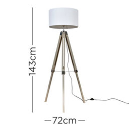 Valuelights Clipper Tripod Brown Floor Lamp - thumbnail 6