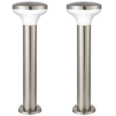 2 Pack Outdoor Post Bollard Light Marine Steel 0.5M Led Garden Driveway Path - image 1