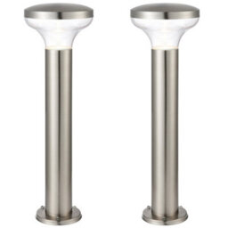 2 Pack Outdoor Post Bollard Light Marine Steel 0.5M Led Garden Driveway Path