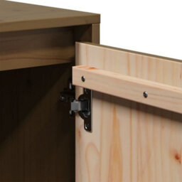 Berkfield Modern Tv Cabinet Honey Brown 110.5X35X44 Cm Solid Wood Pine - thumbnail 9