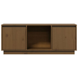Berkfield Modern Tv Cabinet Honey Brown 110.5X35X44 Cm Solid Wood Pine - thumbnail 5