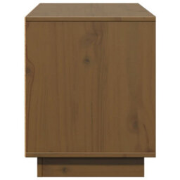Berkfield Modern Tv Cabinet Honey Brown 110.5X35X44 Cm Solid Wood Pine - thumbnail 7