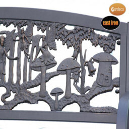 Gardeco Steel Framed Cast Iron Bench With Fairies - thumbnail 4