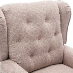 More4Homes Harrogate Single Motor Electric Rise Recliner Fabric Armchair Lift Riser Chair (Beige) - thumbnail 5
