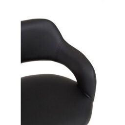 Orsina Ergonomic Black Pu Home Office Chair With Curved Back, Comfortable Work From Home Chair, Movable Chair - thumbnail 5