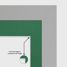 AK Frames 20X16 Light Grey Modern Multi Photo Frame With Emerald Mount - Holds 9 Apertures (2X) 7X5, (7X) 6X4 Photos - thumbnail 7