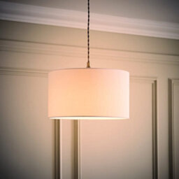 Valuelights Reni White Fabric Drum Ceiling Lamp Shade (D)35Cm - thumbnail 2