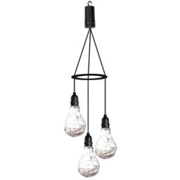 Battery Powered Apollo 3 Drop Pendant Light With Multicolour Led's - Weatherproof Home Or Garden Hanging Staggered Height Lighting - thumbnail 3