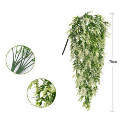 4 Pack Outdoor Wedding Decorations, Artificial Lavender Vine For Wall Hanging, White - thumbnail 2