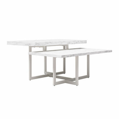 Dorel Home Brielle Coffee Table White Faux Marble - image 1